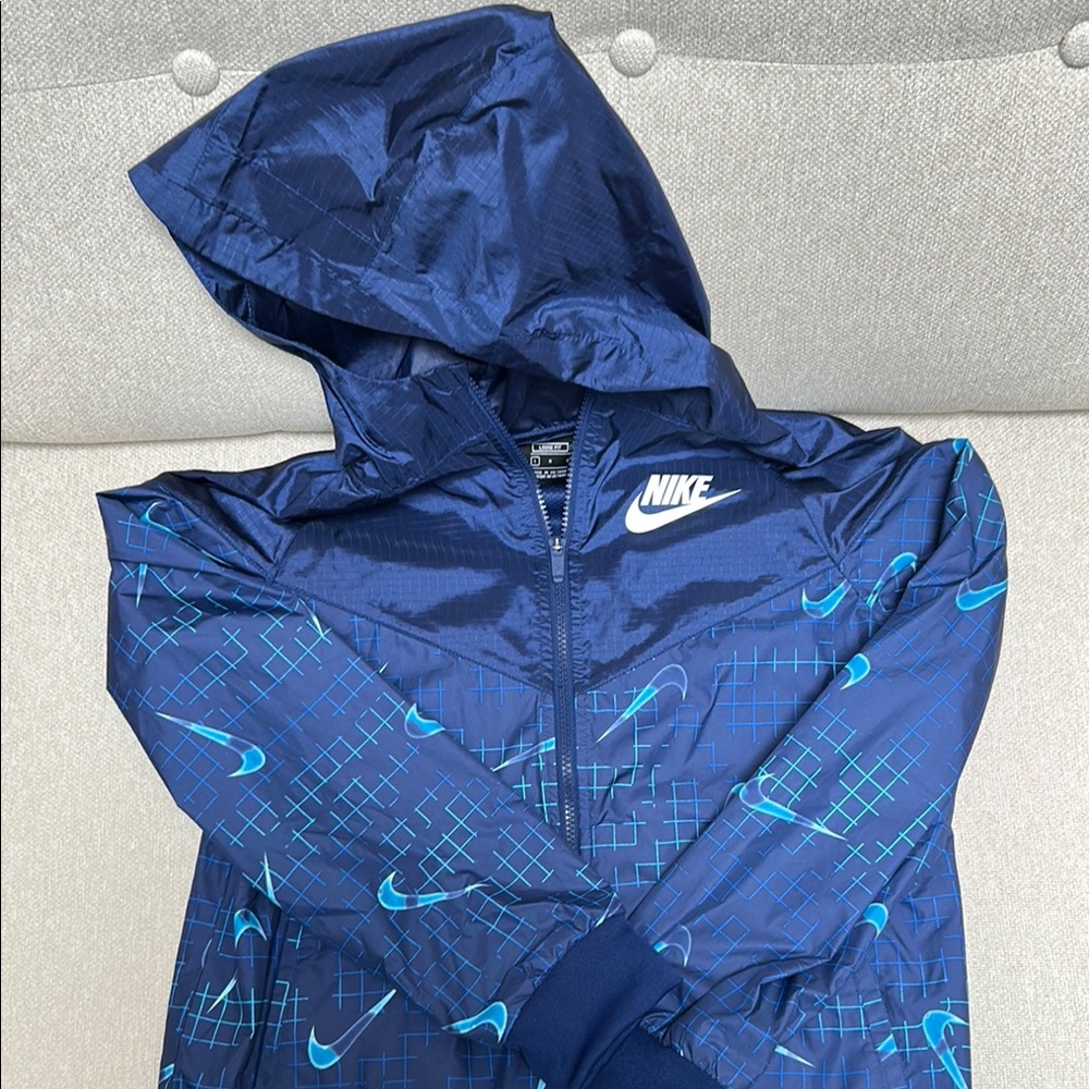 Nike Blue Hooded Windbreaker